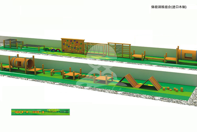 英奇利青少年儿童户外大型木制体能拓展训练组合设备厂家直销YQL-D12804体能训练组合